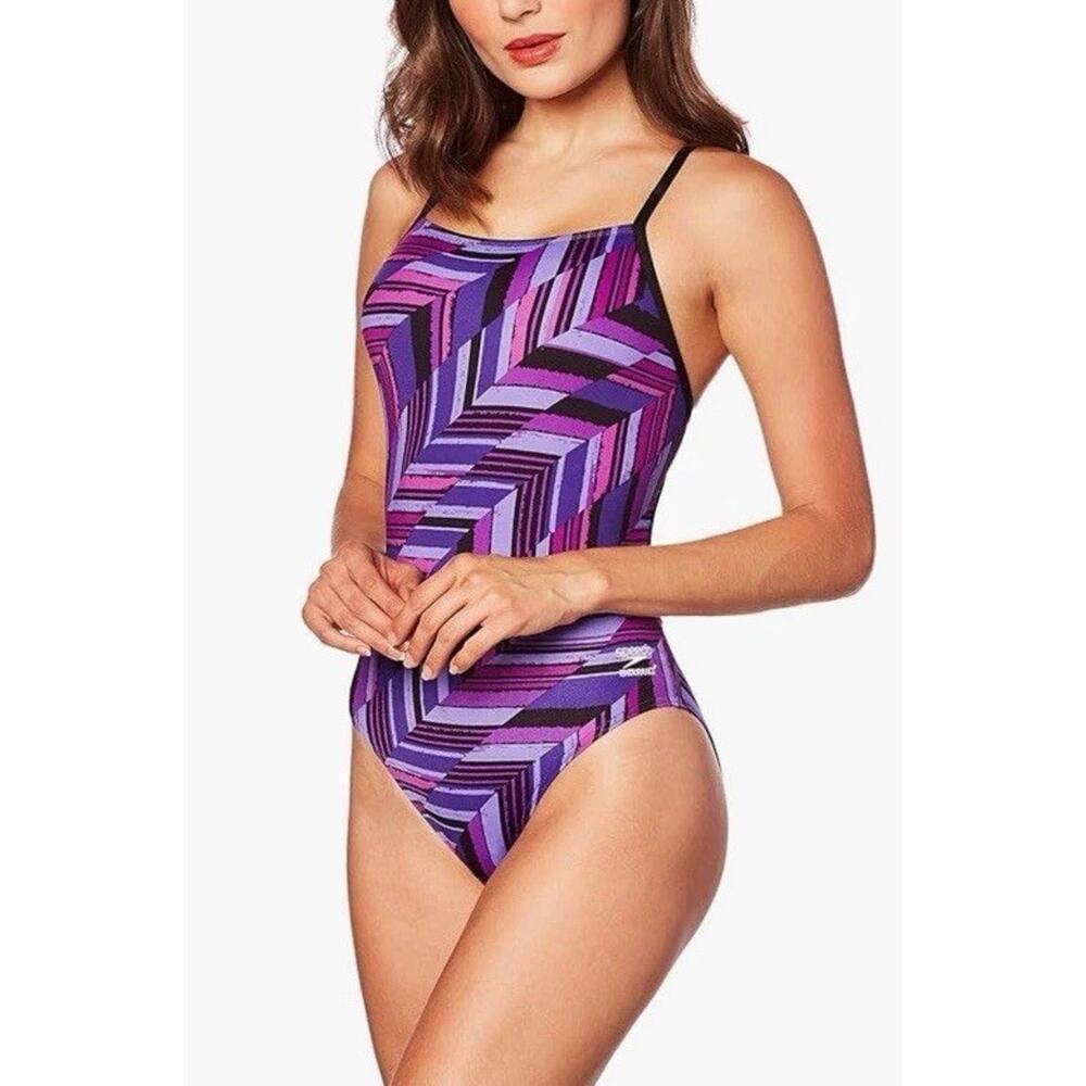 Speedo Endurance Free Back One Piece Swimsuit Womens Size‎ 28 (728)